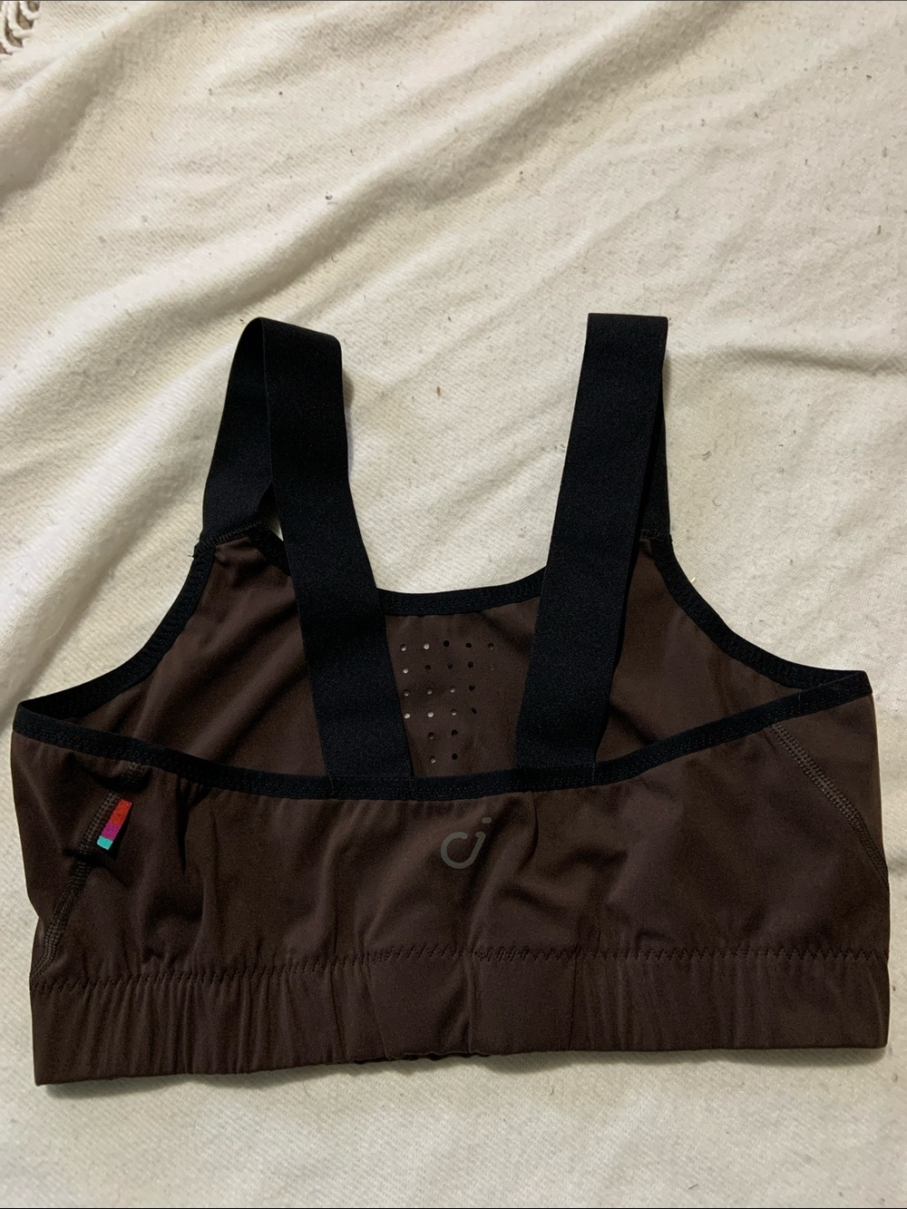 Women's Brown Sports Bra top lightweight breathable cycling VELOCIO XL - Picture 6 of 6